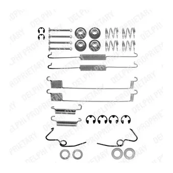 Kit d'accessoires, mâchoire de frein DELPHI LY1052