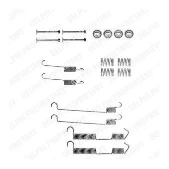 Kit d'accessoires, mâchoire de frein DELPHI LY1054