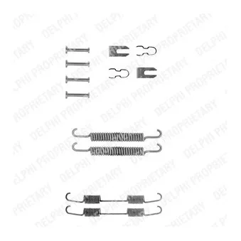 Kit d'accessoires, mâchoire de frein DELPHI LY1060