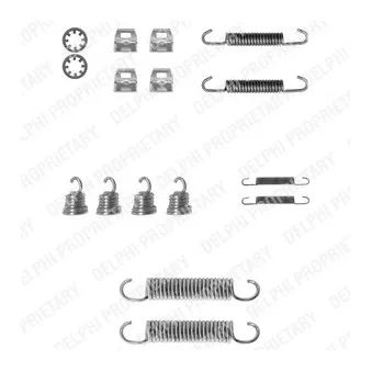 Kit d'accessoires, mâchoire de frein DELPHI LY1100