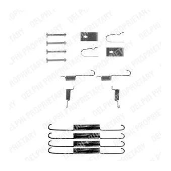 Kit d'accessoires, mâchoire de frein DELPHI LY1114