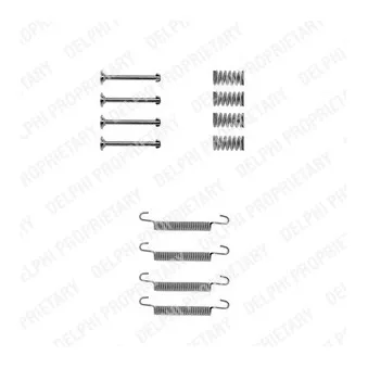 Kit d'accessoires, mâchoires de frein de stationnement DELPHI LY1115