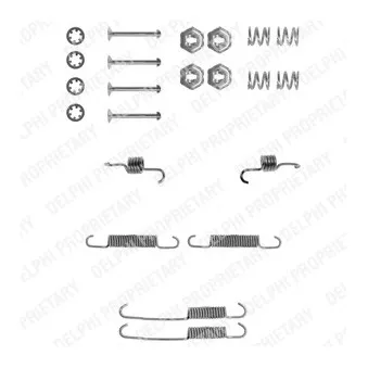 Kit d'accessoires, mâchoire de frein DELPHI LY1116