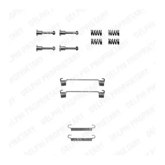 Kit d'accessoires, mâchoires de frein de stationnement DELPHI LY1125