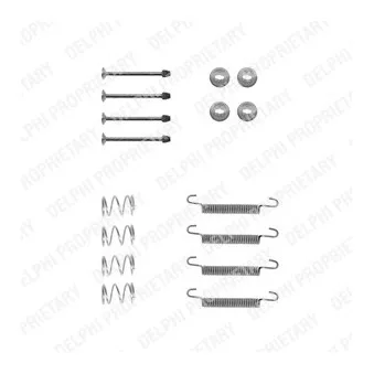Kit d'accessoires, mâchoires de frein de stationnement DELPHI LY1135