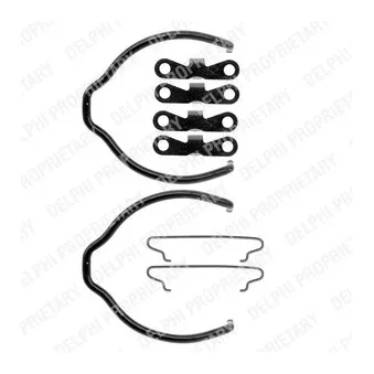Kit d'accessoires, mâchoires de frein de stationnement DELPHI LY1137