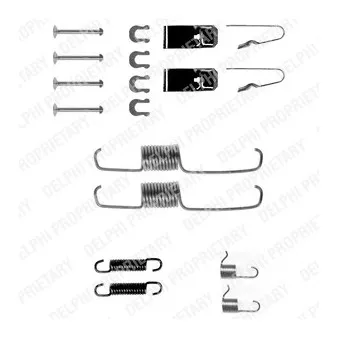 Kit d'accessoires, mâchoire de frein DELPHI LY1144