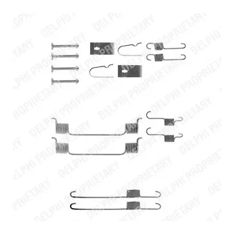 Kit d'accessoires, mâchoire de frein DELPHI LY1192
