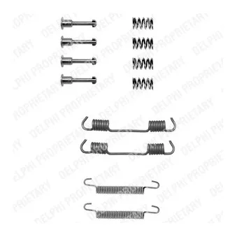 Kit d'accessoires, mâchoires de frein de stationnement DELPHI LY1194