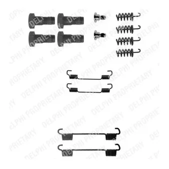 Kit d'accessoires, mâchoires de frein de stationnement DELPHI LY1198