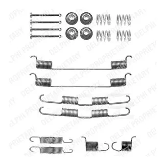Kit d'accessoires, mâchoire de frein DELPHI LY1204