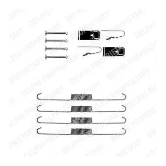 Kit d'accessoires, mâchoire de frein DELPHI LY1205
