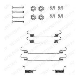 Kit d'accessoires, mâchoire de frein DELPHI LY1212