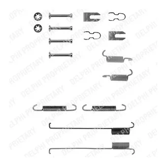 Kit d'accessoires, mâchoire de frein DELPHI LY1214