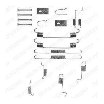 Kit d'accessoires, mâchoire de frein DELPHI