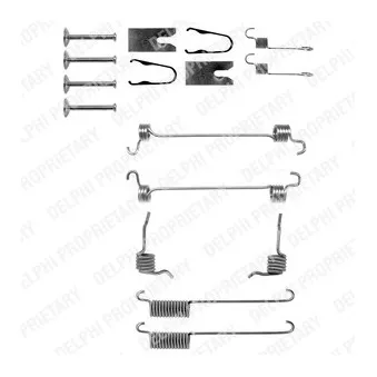 Kit d'accessoires, mâchoire de frein DELPHI LY1226
