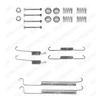 Kit d'accessoires, mâchoire de frein DELPHI LY1231