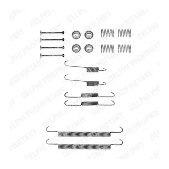 Kit d'accessoires, mâchoire de frein DELPHI LY1232