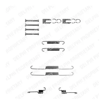 Kit d'accessoires, mâchoire de frein DELPHI LY1238
