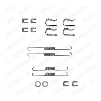 Kit d'accessoires, mâchoire de frein DELPHI LY1250