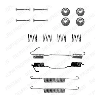 Kit d'accessoires, mâchoire de frein DELPHI LY1251