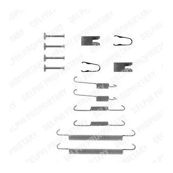Kit d'accessoires, mâchoire de frein DELPHI