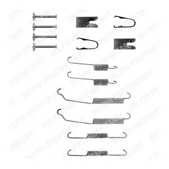 Kit d'accessoires, mâchoire de frein DELPHI LY1257