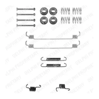 Kit d'accessoires, mâchoire de frein DELPHI