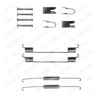 Kit d'accessoires, mâchoire de frein DELPHI LY1265
