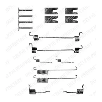 Kit d'accessoires, mâchoire de frein DELPHI