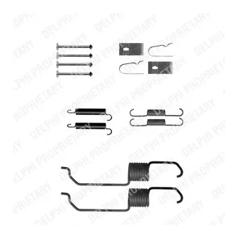 Kit d'accessoires, mâchoire de frein DELPHI LY1294