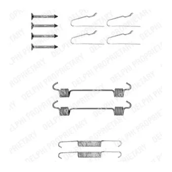 Kit d'accessoires, mâchoires de frein de stationnement DELPHI LY1306
