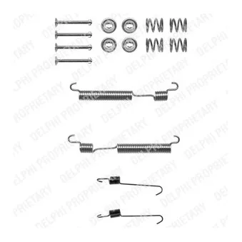 Kit d'accessoires, mâchoire de frein DELPHI LY1316