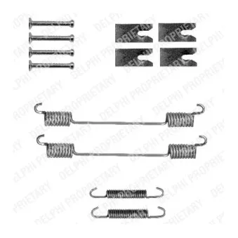 Kit d'accessoires, mâchoire de frein DELPHI LY1327