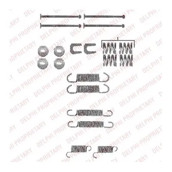 Kit d'accessoires, mâchoire de frein DELPHI LY1347