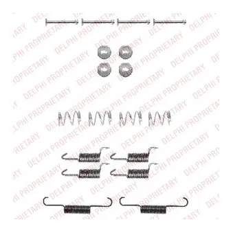 Kit d'accessoires, mâchoires de frein de stationnement DELPHI LY1348