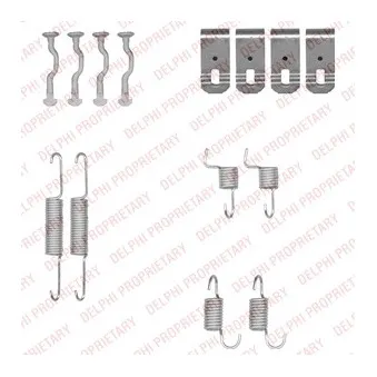 Kit d'accessoires, mâchoires de frein de stationnement DELPHI LY1351