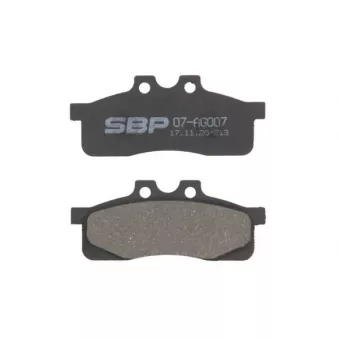 Jeu de 4 plaquettes de frein arrière SBP 07-AG007