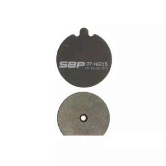 Jeu de 4 plaquettes de frein arrière SBP 07-AG015