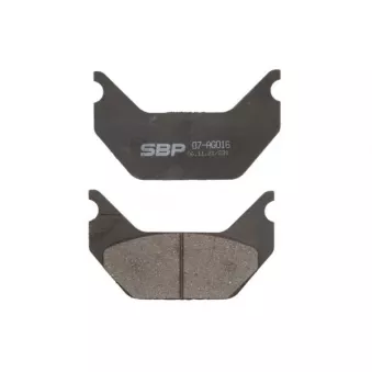 Jeu de 4 plaquettes de frein avant SBP 07-AG016