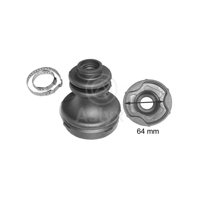 Jeu de joints-soufflets, arbre de commande avant droit Aslyx AS-200566
