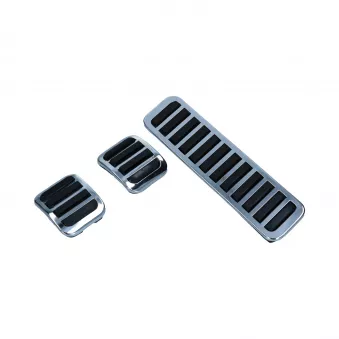Jeu de 3 (accélérateur, frein et embrayage) en chrome/caoutchouc noir YOUNG PARTS 0254