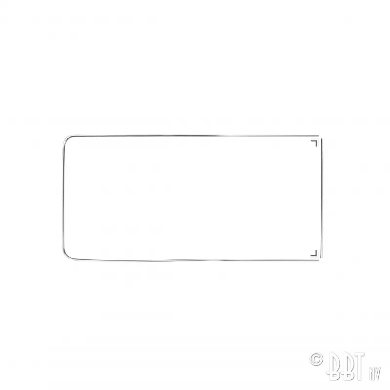 Kit moulure pour vitre latérale au milieu avec déflecteur 'Deluxe' (moulure alu) YOUNG PARTS 0317-820