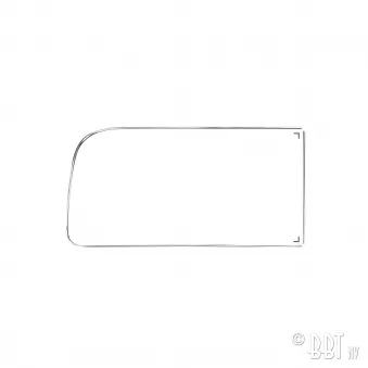 Kit moulure pour vitre latérale arrière droite avec déflecteur 'Deluxe' (moulure alu) YOUNG PARTS 0317-845