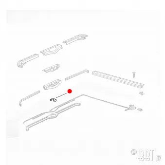 Tôle de maintien pour guidage, au milieu YOUNG PARTS 0391-261