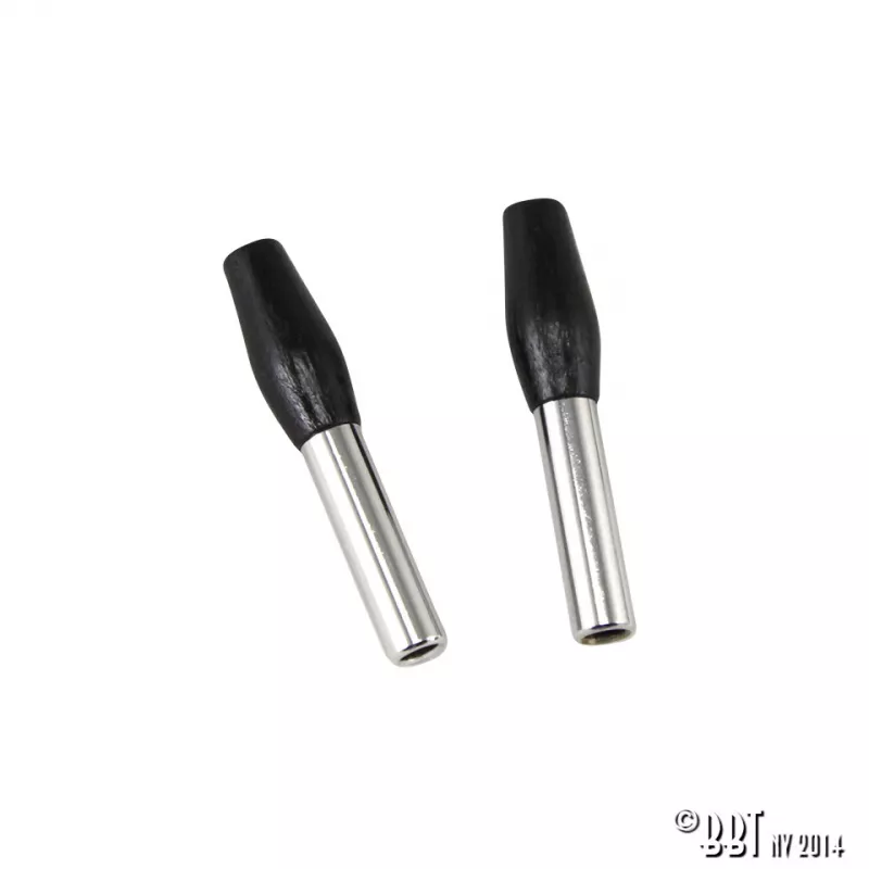 Boutons de verrouillage chrome/noir YOUNG PARTS 0512-1
