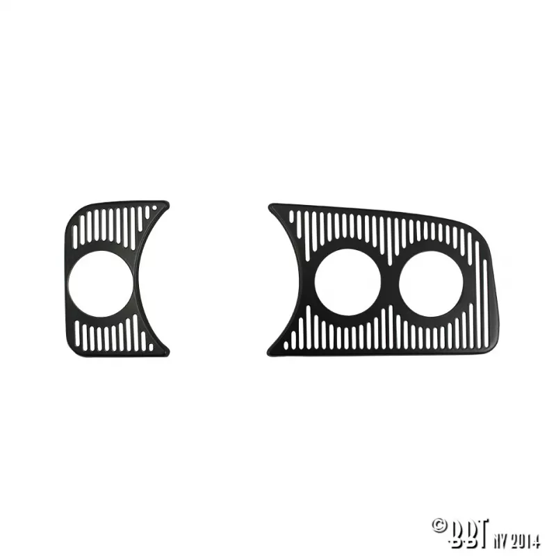Grill dans dash, paire, pour 3 instruments 52mm, noir, pour circulation gauche YOUNG PARTS 0525-630
