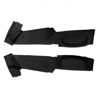 Tapis de sol en caoutchouc pour supports sièges avant (avec panneau de cloison de siège) noir YOUNG PARTS 0538-62