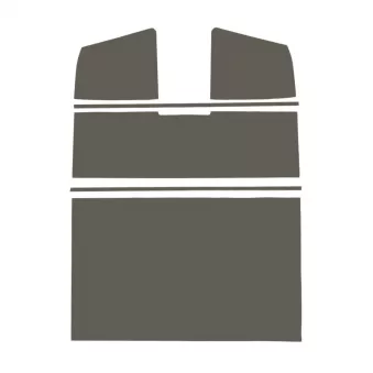 Panneaux protection ciel de toit, pick-up double cabine, plastiquex gris YOUNG PARTS 0552-120