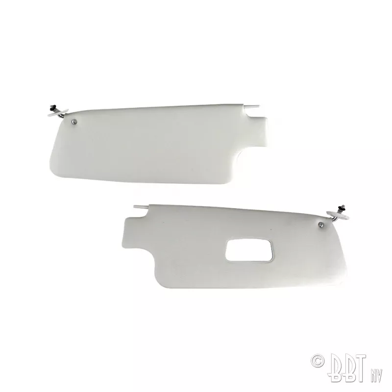 Pare-soleil cabrio - blanc / avec mirroir (paire) YOUNG PARTS 0557-10